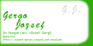gergo jozsef business card